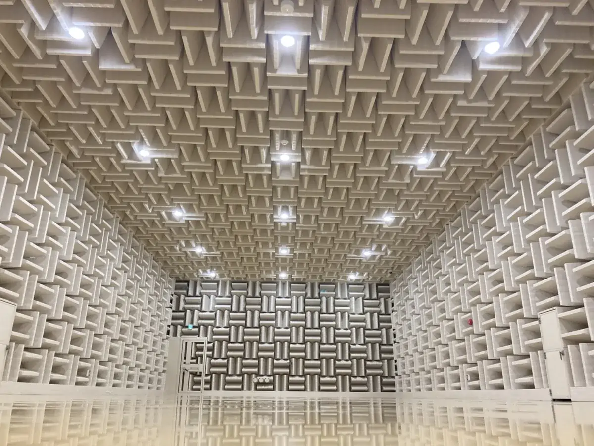 Full view of gigantic hemi anechoic chamber